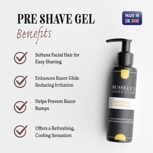 Beard Edging Pre Shave Gel: Improve Razor Glide & Prevent Razor Burn