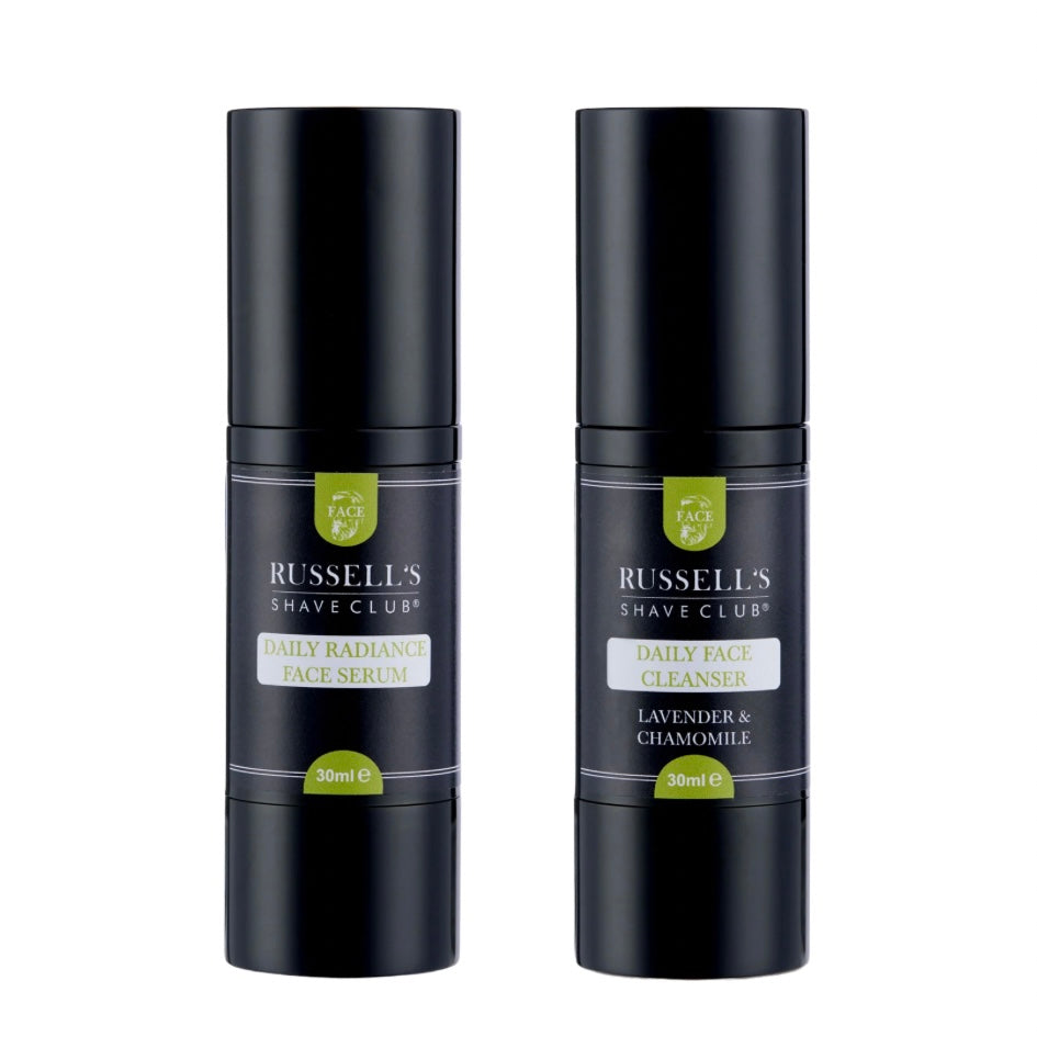 Russell's Radiant Complexion Duo: Cleanser & Serum Set