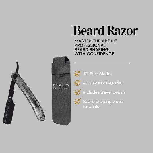 Black Wooden Cut-Throat Razor | Includes 10 Platinum Blades