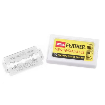 10 Feather Double Edge blades NEW Hi-stainless Steel - russell's shave club