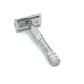 Chrome Double Edge Safety Razor Complete shaving Set - Includes 10 Feather Blades