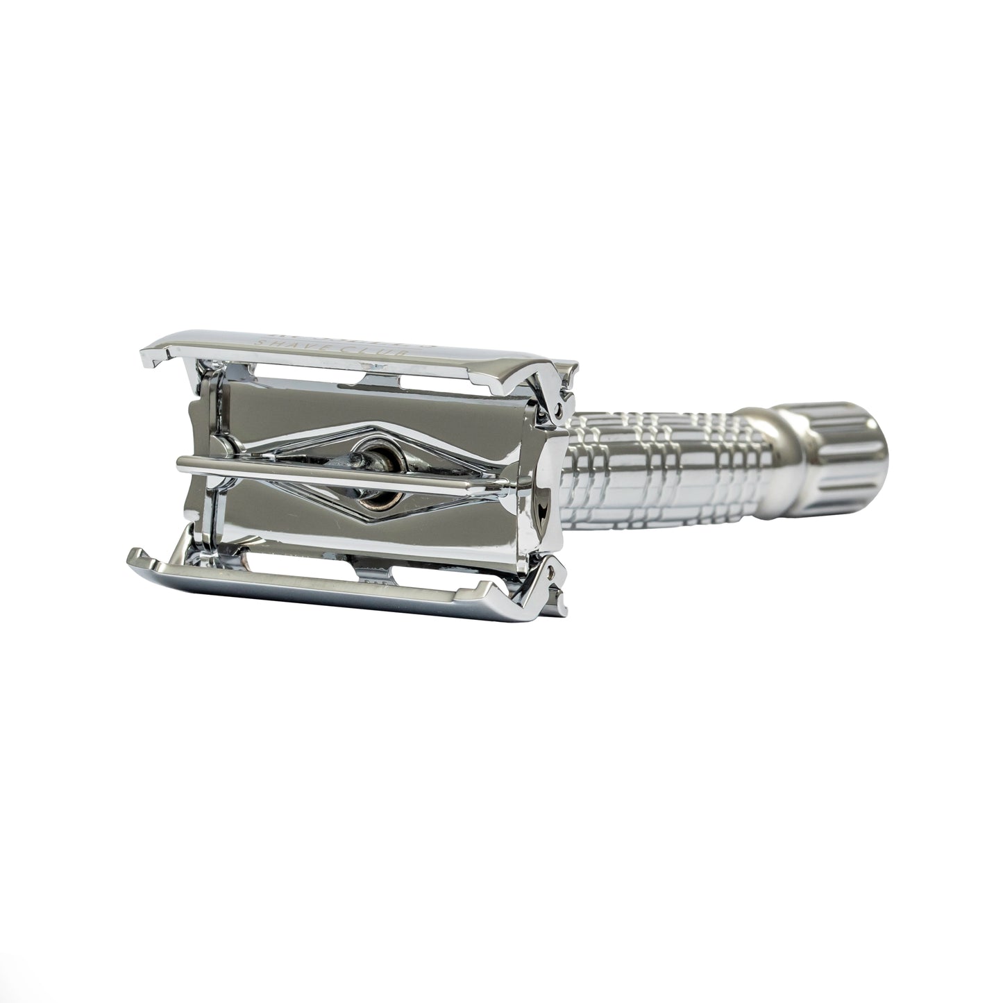 Chrome Butterfly Double Edge Safety Razor Complete Shaving Set - Includes 10 Feather Blades
